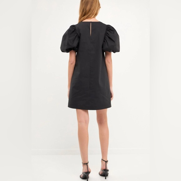 English Factory Puff Sleeve A-line Shift Mini Dress XS - Picture 5 of 11